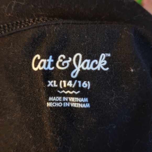Cat & Jack Spaghetti Strap Tank Top Black Girl's XL 14/16 Layer Basic Neutral - Picture 3 of 4